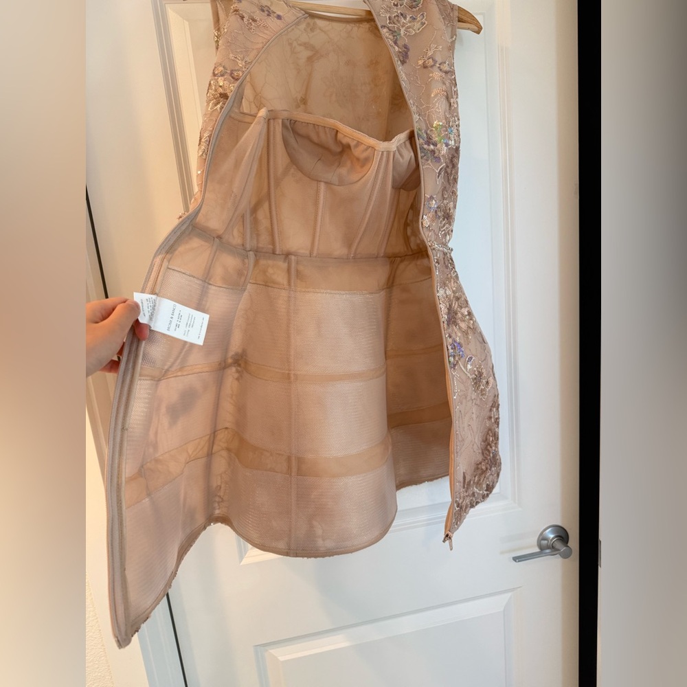 NWOT BRONX AND BANCO Violet Mini Dress in Gold Sequin - Picture 13 of 13